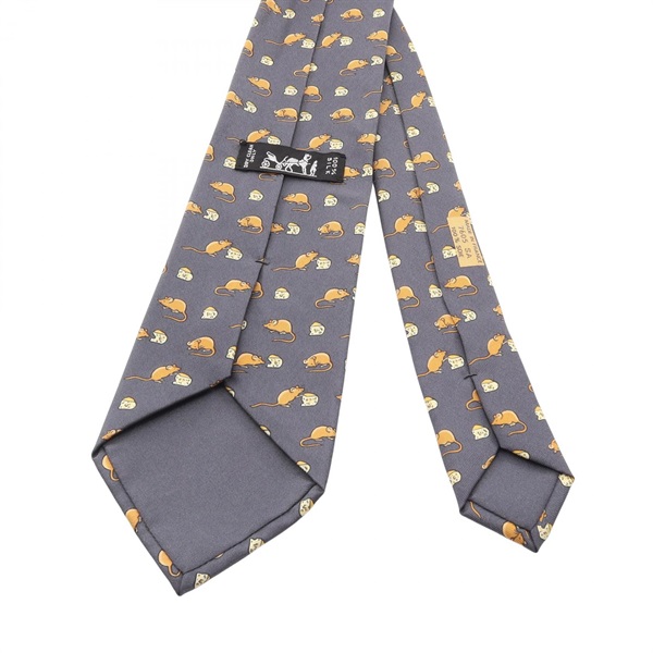 エルメス(HERMES)エルメス ネズミ柄 ネクタイ 衣料品 メンズ