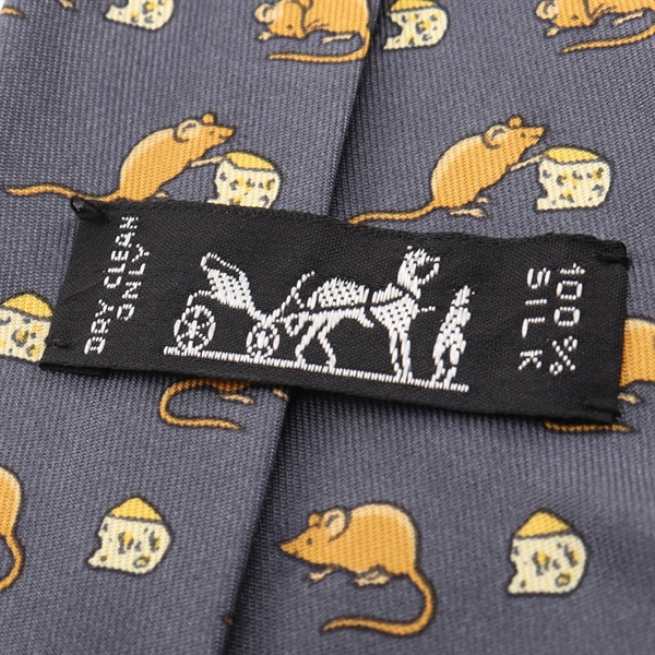 エルメス(HERMES)エルメス ネズミ柄 ネクタイ 衣料品 メンズ