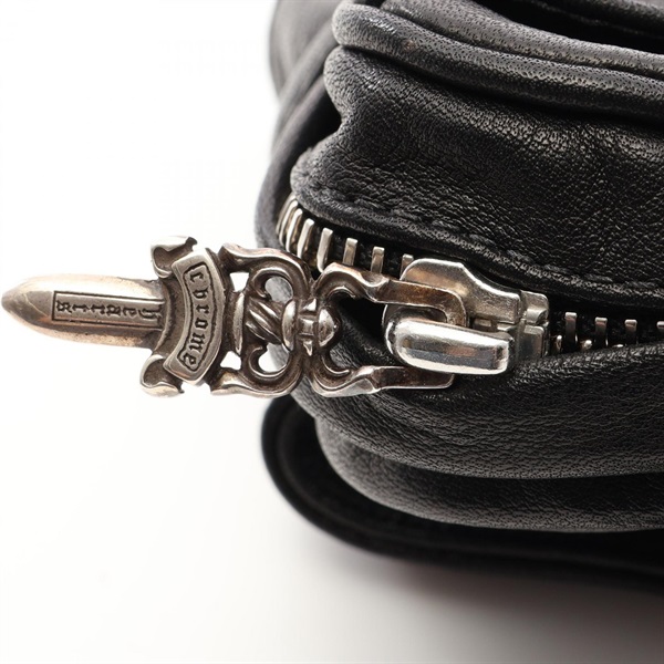 クロムハーツ CHROME HEARTS WRISTHER BACK PACK ミニポーチ ブレスレット アクセサリー レザー メンズ ブラック系 【中古】 クロムハーツ(CHROME HEARTS)クロムハーツ WRISTHER BACK PACK