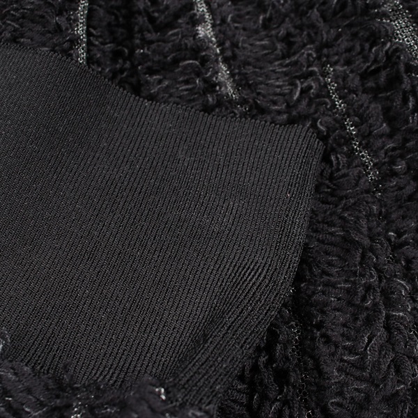 ヴィトン 08AW ウール セットアップ 36 ブラック RW082Aレディース ルイ・ヴィトン(LOUIS VUITTON)ルイ・ヴィトン シャギー ニット