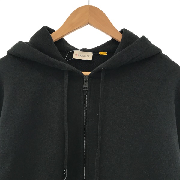 極美品 フランス購入 MONCLER メンズパーカー M 異素材切替上質デザイン MONCLER】パーカー ジップアップ コットン 藤原ヒロシ FRGMT (MONCLER