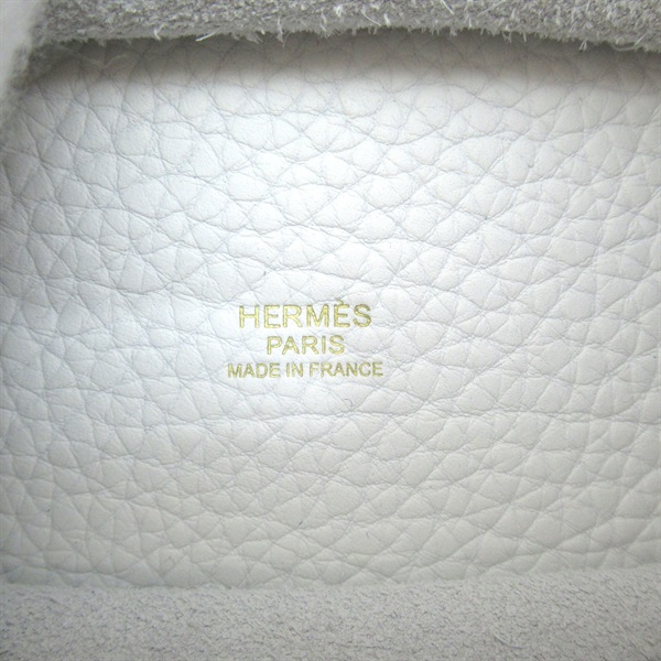 HERMES ホワイト トートバッグ ロック付き ☆正規店購入 HERMES ピコタンロック PM ニューホワイト (HERMES