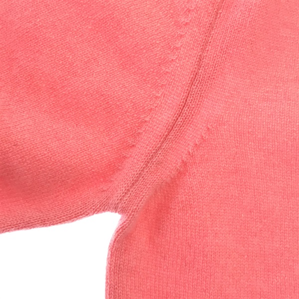 CHANEL カシミア100 %レッド Vネックセーター