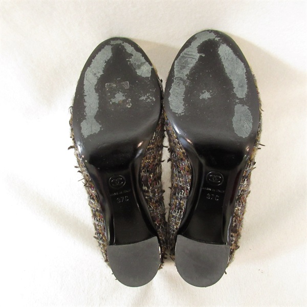 シャネル(CHANEL)シャネル ツイード バッグロゴ パンプス パンプス 靴