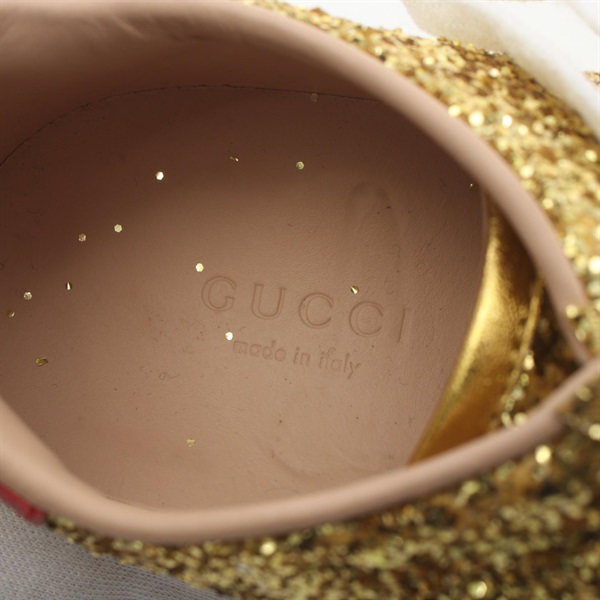 グッチ　GUCCI レディース　スニーカー　シェリーライン　ゴールド 22.5 グッチ GUCCI レディース スニーカー シェリーライン ゴールド 22.5