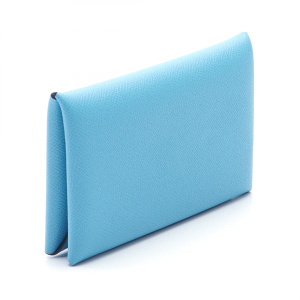 エルメス(HERMES)エルメス カルヴィ ブルーアズテック コインケース