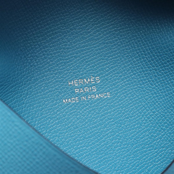 エルメス(HERMES)エルメス カルヴィ ブルーアズテック コインケース