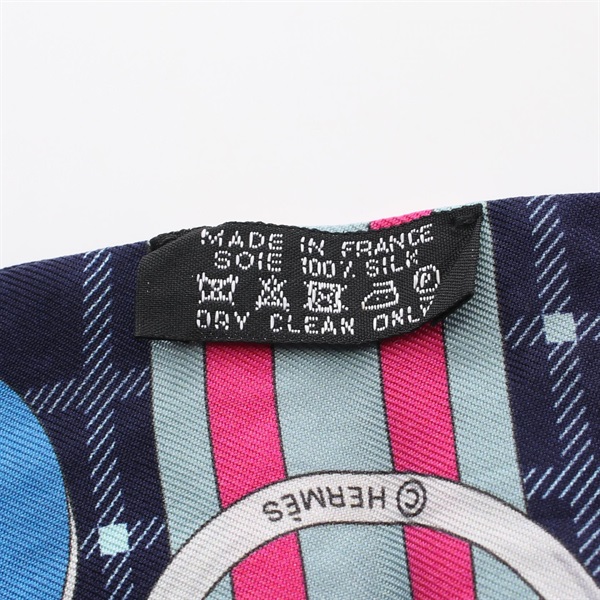 エルメス ツイリー TATERSALE タッタソール スカーフ ネイビー ピンク マルチカラー シルク レディース HERMES 【中古】 エルメス(HERMES)エルメス ツイリー TATERSALE スカーフ 衣料品