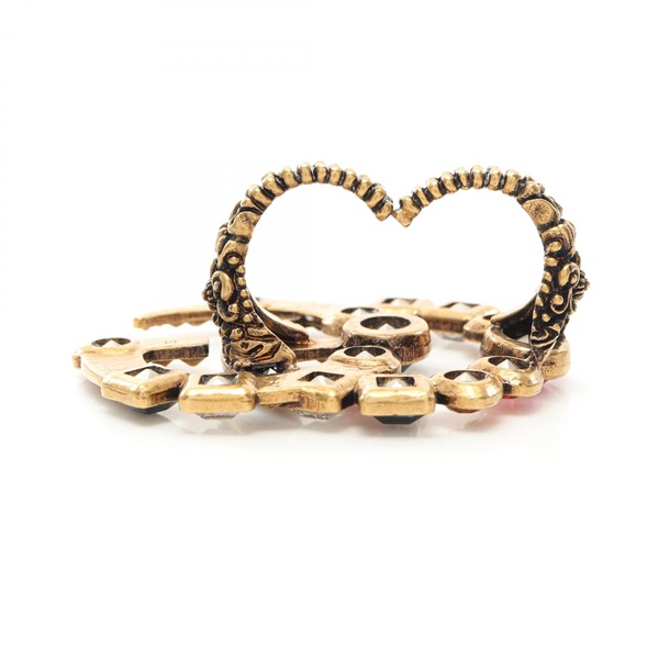 グッチ(GUCCI)グッチ GGマーモント ビジュー ダブルフィンガー リング