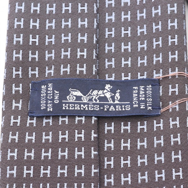 HERMESエルメス＊ネクタイ/Hロゴオフホワイト② HERMES（エルメス） 【新品 国内正規】HERMES ネクタイ 未使用