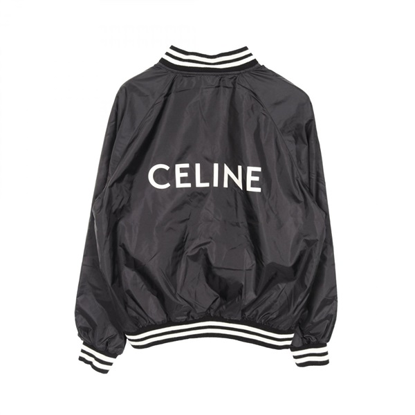 セリーヌ(CELINE)セリーヌ ロゴプリント テディジャケット ブルゾン