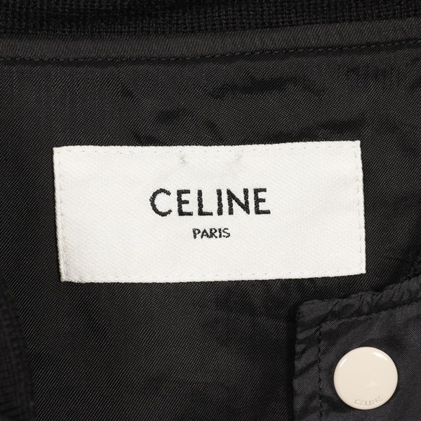 セリーヌ(CELINE)セリーヌ ロゴプリント テディジャケット ブルゾン