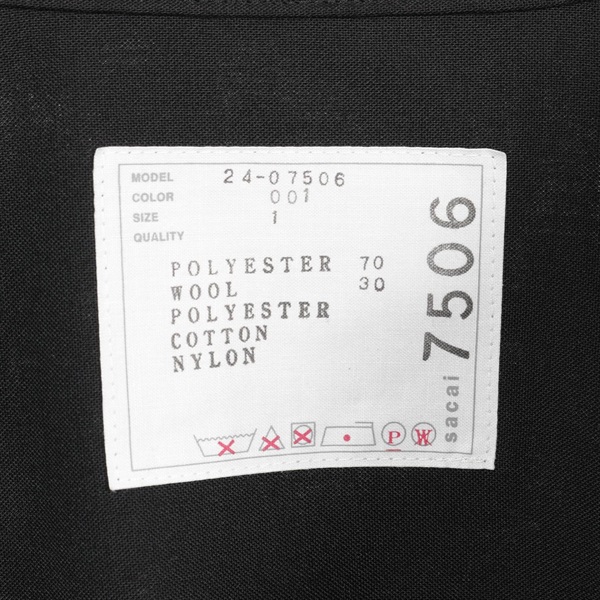 サカイ(Sacai)サカイ Chiffon Mix Suiting Shirt その他トップス 衣料