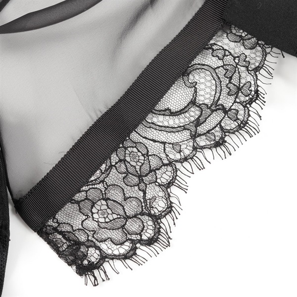【美品】  sacai / サカイ | 2024SS | Chiffon Mix Suiting Shirt  / レースドッキング ロゴボタン ボリューム ノースリーブ ブラウス シャツ | 1 | カーキ/ブラック | レディース サカイ(Sacai)サカイ Chiffon Mix Suiting Shirt その他トップス 衣料