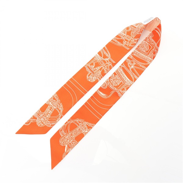 エルメス ツイリー オレンジ BRIDES de GALA 式典用馬勒 スカーフ