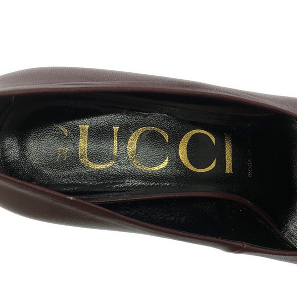 186005 現状品 GUCCI グッチ GUCCI パンプス 23 ブラウン エナメル レディース [1000023052511] グッチ(GUCCI)グッチ パンプス パンプス 靴 レディース｜2104102396936