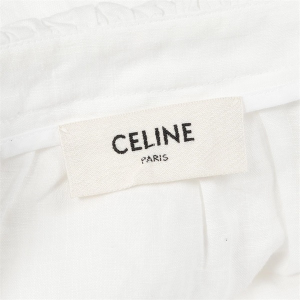 セリーヌ CELINE プレーリー ブラウス 衣料品 トップス ファブリック ラミー レディース ホワイト系 【中古】 2104102402668_sub01_LL.jpg