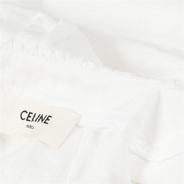 セリーヌ CELINE プレーリー ブラウス 衣料品 トップス ファブリック ラミー レディース ホワイト系 【中古】 セリーヌ(CELINE)セリーヌ プレーリー ブラウス 衣料品 トップス