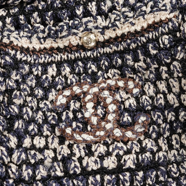 シャネル(CHANEL)シャネル ココマーク チェーン付き ニットジャケット