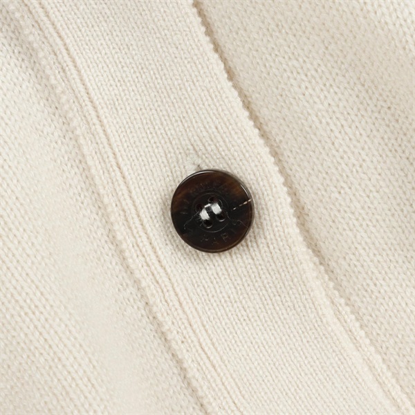 美品✨HERMES エルメス カーディガン シェルボタン リブ編み 春物 カーキ レディースファッション｜トップス｜カーディガン｜エルメス｜エルメス