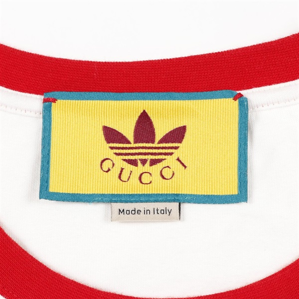 グッチ(GUCCI)グッチ GUCCI × adidas トレフォイルロゴ プリント