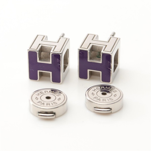 エルメス(HERMES)エルメス カージュドアッシュ Hキューブ ピアス