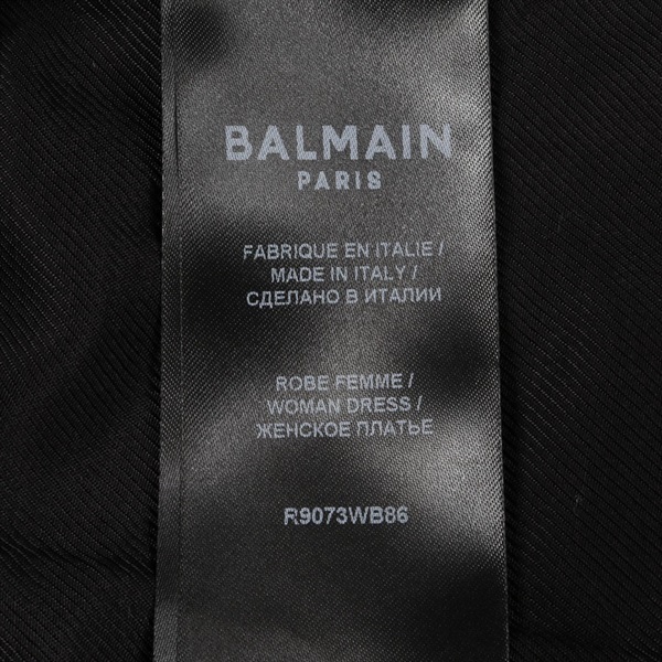 BALMAIN バルマン　ブラック ドット　カットソーワンピース BALMAIN バルマン ブラック ドット カットソーワンピース