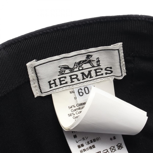 エルメス(HERMES)エルメス ネヴァダ Hストライプ キャップ 帽子 メンズ
