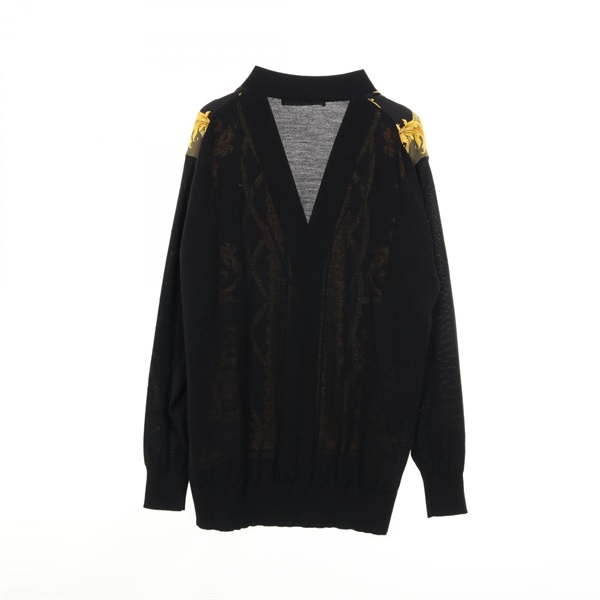 【極美品】 ヴェルサーチ VERSACE メデューサ 金ボタン カーディガン ヴェルサーチ(VERSACE)ヴェルサーチ メデューサボタン カーディガン