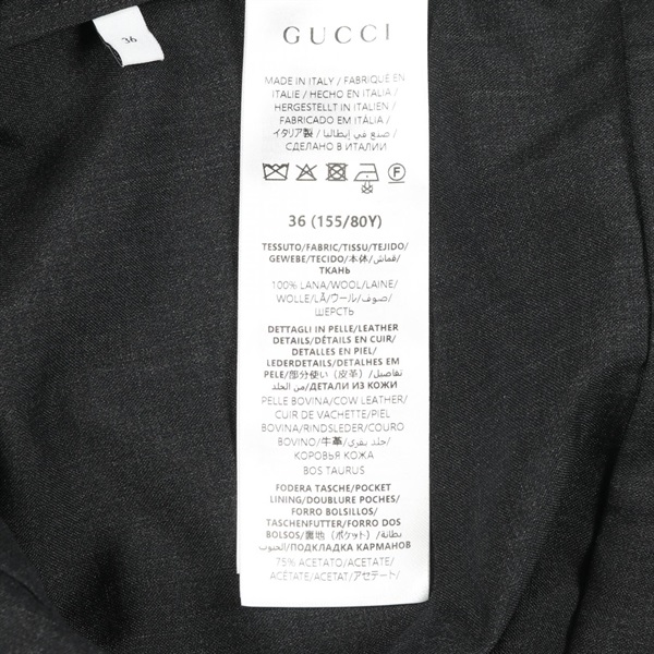 グッチ(GUCCI)グッチ ホースビット付きウールドレス ワンピース 衣料品