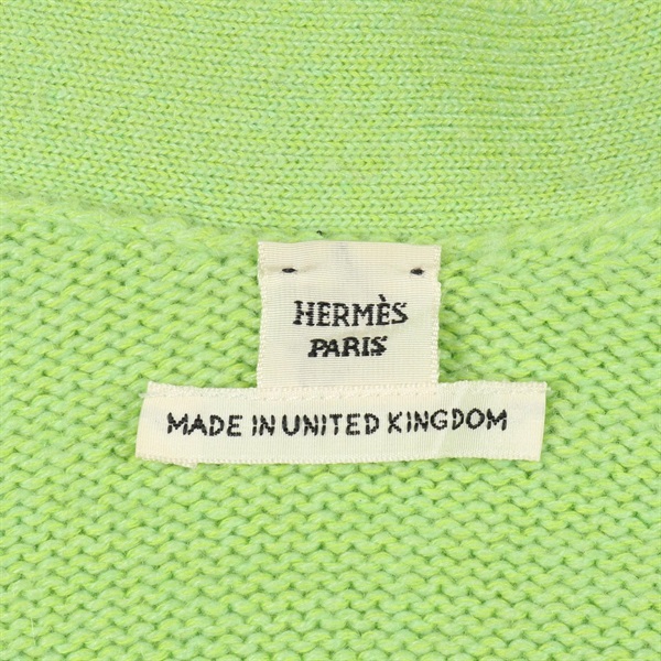 美品　Hermès エルメス アンビエ　ニット　セリエ　カーディガン パープル エルメス(HERMES)エルメス セリエボタン カーディガン 衣料品 トップス
