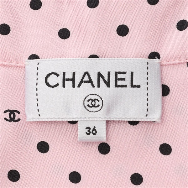 シャネル(CHANEL)シャネル ココマーク ドット ノースリーブ ブラウス