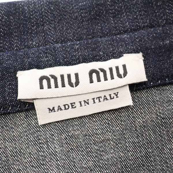ミュウ ミュウ(Miu Miu)ミュウ ミュウ ビジュー付き ノースリーブ ミュウ ミュウ(Miu Miu)ミュウ ミュウ ビジュー付き ノースリーブ
