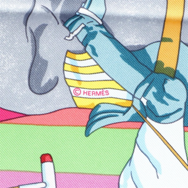 エルメス(HERMES)エルメス カレ90 LES PONEYS DE POLO スカーフ