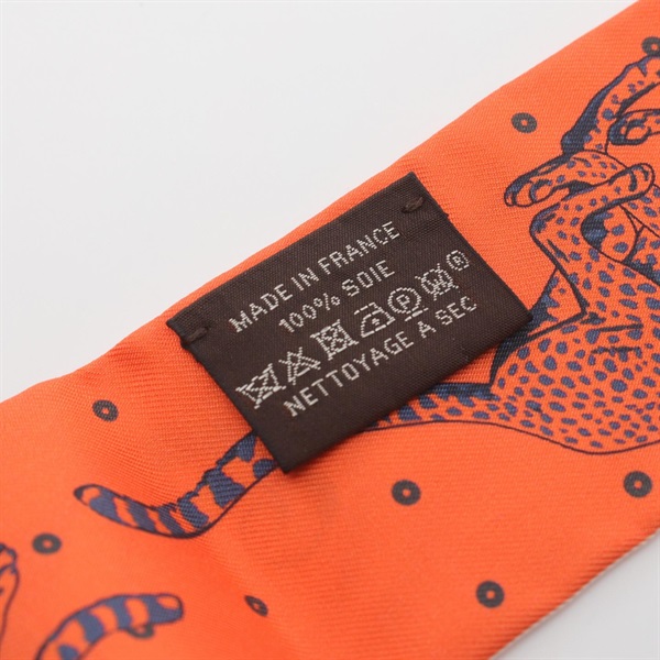 エルメスツイリー◎オレンジ アルファベット柄未使用品 ばっち 