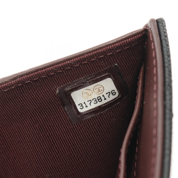 シャネル 3つ折り財布 マトラッセ A84401 シャネル)キャビアスキン三つ折りミニ財布☆ブラック☆A84401 (CHANEL