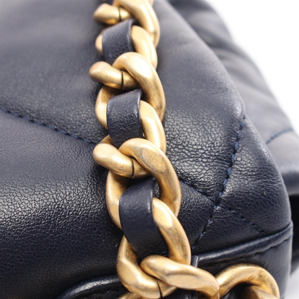 シャネル CHANEL 19 ディズヌフ マトラッセ ショルダーバッグ バッグ レザー レディース ブラック系 AS1160 【中古】 CHANEL シャネル19 2021年 ショルダーバッグ AS1160 ブラック ゴールド