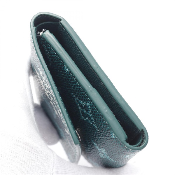 【新品未使用】ルイヴィトン グリーン レザー 三つ折り財布 LOUIS VUITTON - ルイ ヴィトン ポルトフォイユ ロックミニ