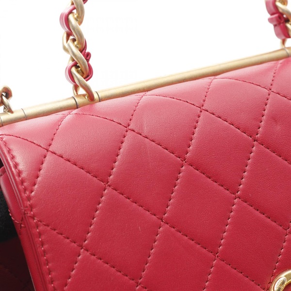 シャネル CHANEL マトラッセ トップハンドル マゼンダ ハンドバッグ バッグ ラムスキン（羊革） レディース ピンク系 AS1755 【中古】 シャネル(CHANEL)シャネル マトラッセ トップハンドル マゼンダ