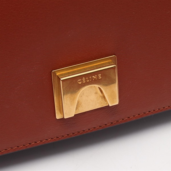 CELINE セリーヌ フレーム ミディアム 180263 レッド×ベージュ 本革 レザー ショルダーバッグ レディース 【中古】 22602K238 セリーヌ(CELINE)セリーヌ フレーム ミディアム ショルダーバッグ