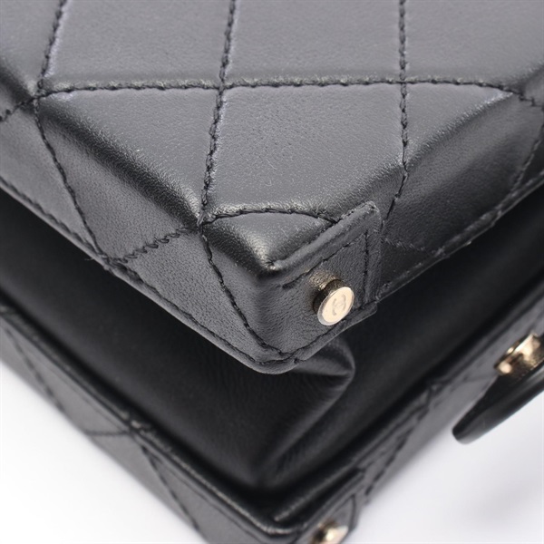 シャネル CHANEL スモール ヴァニティケース マトラッセ ショルダーバッグ バッグ レザー レディース ブラック系 AS3344 【中古】 シャネル(CHANEL)シャネル スモール ヴァニティケース マトラッセ