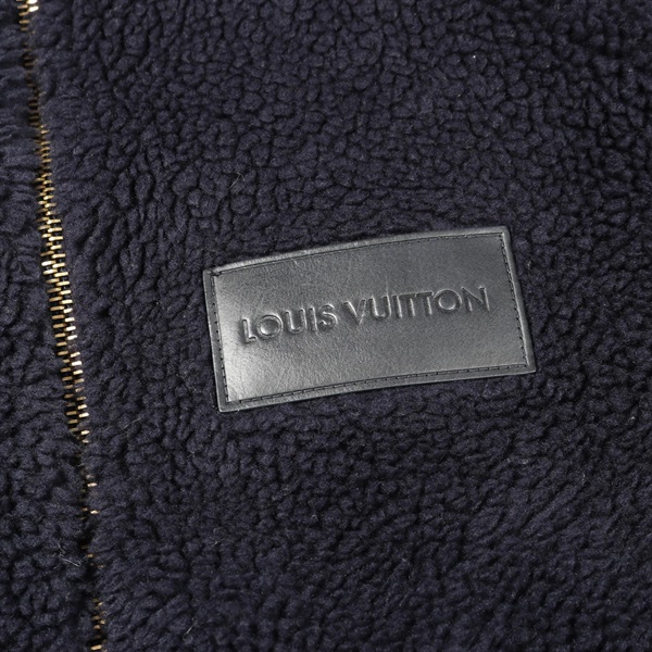 良品▼2016年製　ルイヴィトン　ラインデザイン　レザーパッチ・ロゴボタン付　デニムパンツ　インディゴ FR40/USA30 SL 正規品 フランス製 Louis Vuitton Japan on X