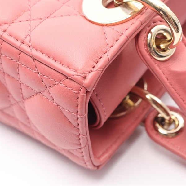 ディオール Dior LADY DIOR MY ABCDIOR レディディオール スモール ハンドバッグ バッグ レザー レディース ピンク系 18-MA-1129 【中古】 ディオール(Dior)ディオール LADY DIOR MY ABCDIOR レディディオール