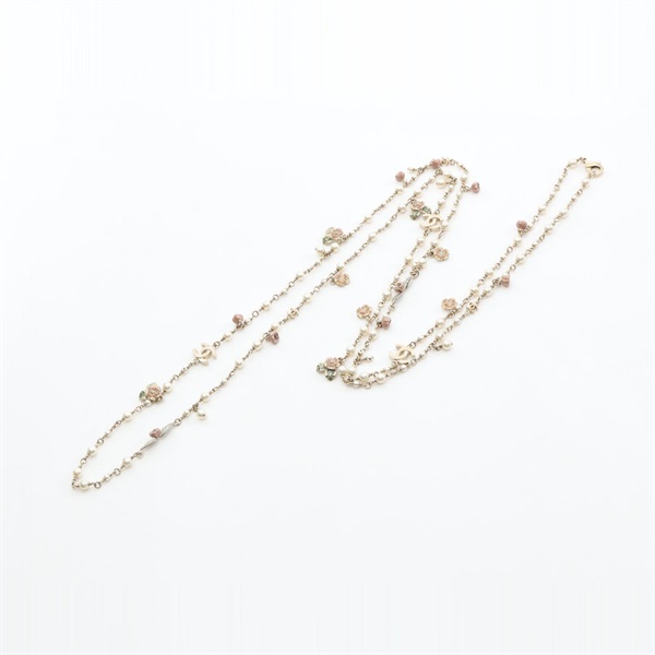 シャネル(CHANEL)シャネル ココマーク カメリア ロング ネックレス