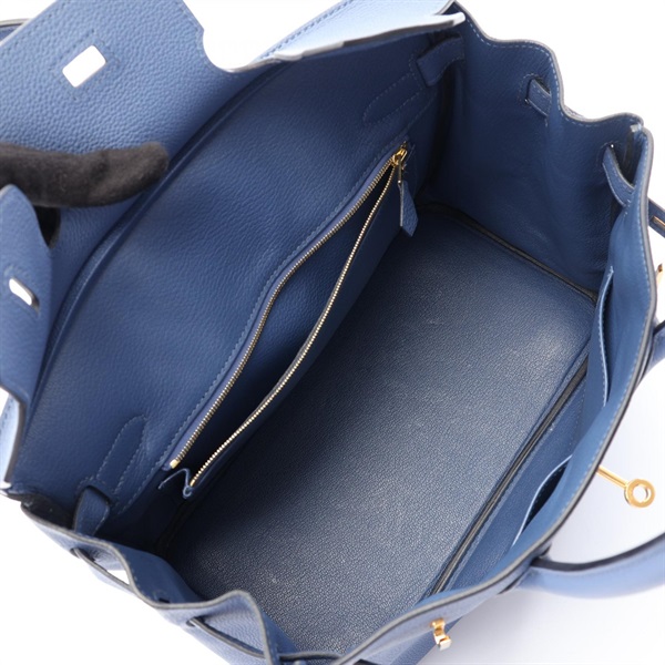 エルメス(HERMES)エルメス バーキン30 ブルーブライトン ハンドバッグ