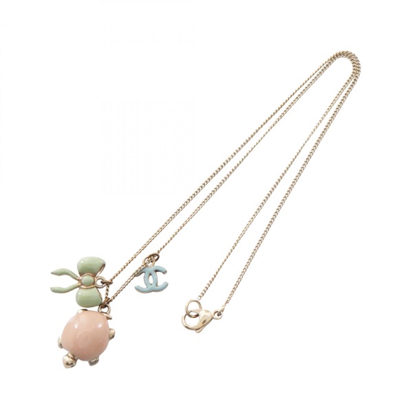シャネル(CHANEL)シャネル 06P ココマーク 亀 リボン ネックレス