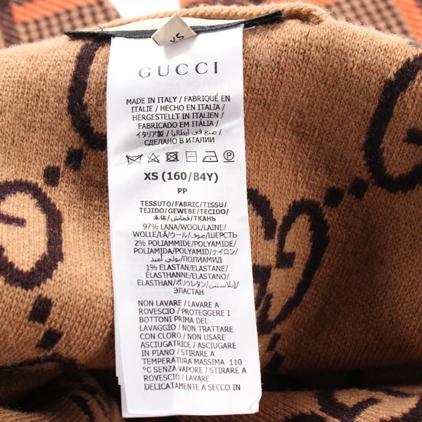 GUCCI - グッチ GUCCI GG柄 カーディガン 衣料品 トップス ウール レディース ブラウン系 / オレンジ系 699872 XKCFX 【中古】 グッチ(GUCCI)グッチ GG柄 カーディガン 衣料品 トップス レディース