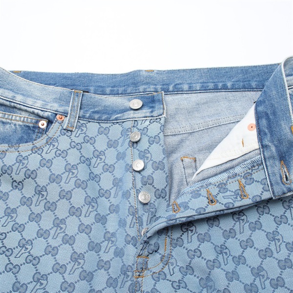 グッチ(GUCCI)グッチ GUCCI × PALACE GGキャンバス バギージーンズ