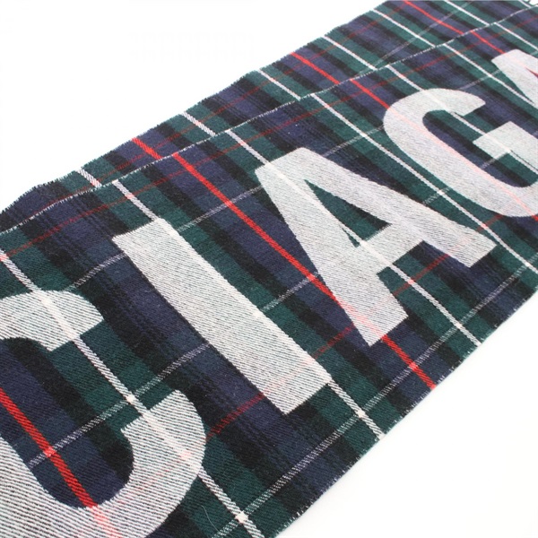 BALENCIAGA チェック　マフラー マフラー チェック ロゴ 総柄 ウール ピンク ブラック（2023/04/08買取