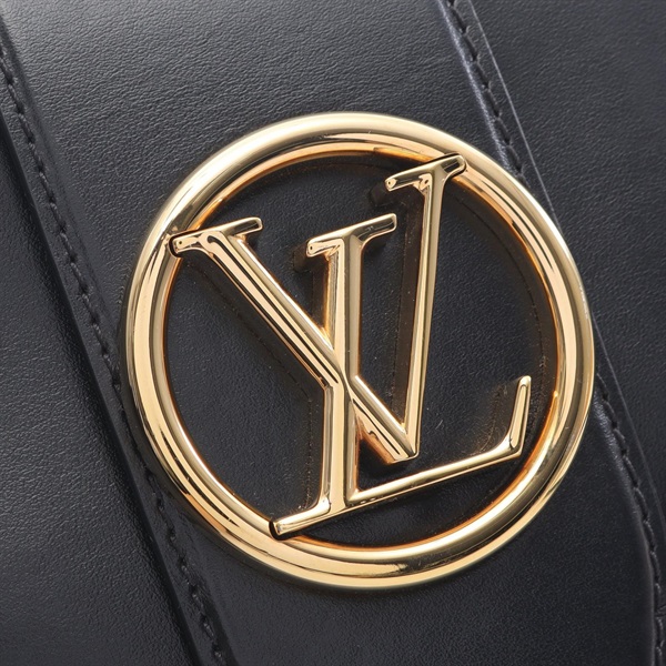 ルイヴィトン LOUIS VUITTON ショルダーバッグ LV PONT9 LVポンヌフ スムースレザー ノワール ゴールド金具 黒 ピンク LVサークル M55948 ID不明【中古】 ルイヴィトン LOUIS VUITTON ショルダーバッグ LV PONT9 LVポンヌフ